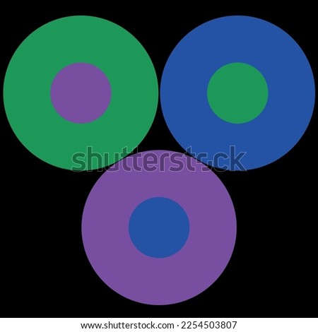three colorful dots vector illustration design