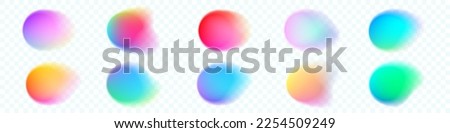 Gradient circle background. Abstract vector watercolor form isolated on transparent background. Vibrant color blending design template Royalty-Free Stock Photo #2254509249