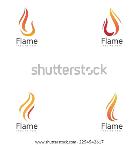 Flame logo Vector template. fire logo design icon