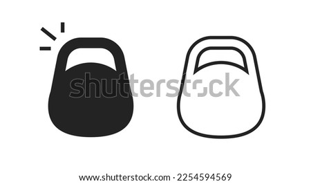 Weight icon line outline art vector pictogram silhouette shape, heavy outline weight dumbbell round circle logo simple plain symbol clipart graphic illustration, thin linear stroke design image black