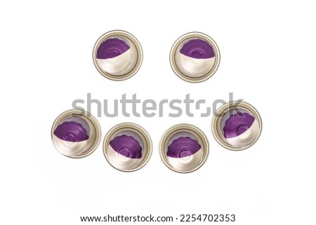 Smile face of Coffee Capsules, Coffee Pods Isolated on White Background