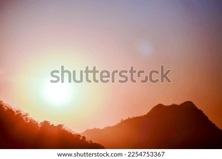 sunset in the mountains, beautiful photo digital picture