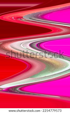 Distorted photo, abstract background in red tones. Psychedelic, colorful waves. Vertical photo
