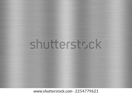 Silver metal texture of brushed stainless steel plate with the reflection of light. Royalty-Free Stock Photo #2254779621