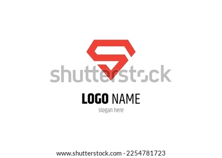 Armor Shield Initial Letter S Superhero Emblem Badge Label logo design