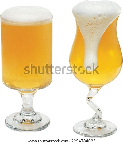 beer glass isolated on white background