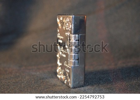 new stylish design of fire lighters. metallic lighters with burner and flame.