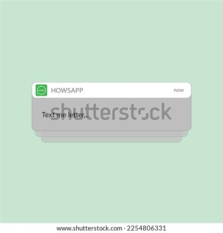 Notification Boxes Template for Iphone. Smartphone Message Interface. Vector illustration. Android. Smartphone. IMessages. We Chat. Line. Whatsapp