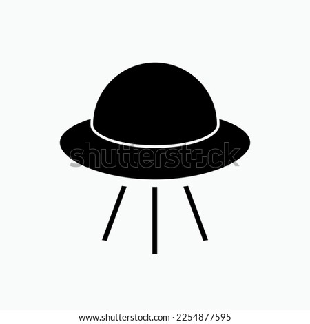 Unidentified Flying Object, Icon UFO. Stranger,  Alien Symbol.