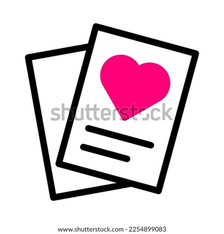 paper icon duotone black pink style valentine illustration vector element and symbol perfect. Icon sign from modern collection for web. Nice design perfect.