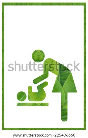Idea from leaf.(Mother room  symbol concept)