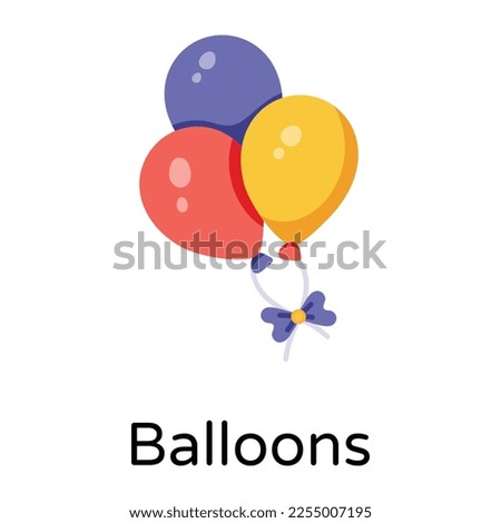 Beautiful hand drawn icon of balloons 