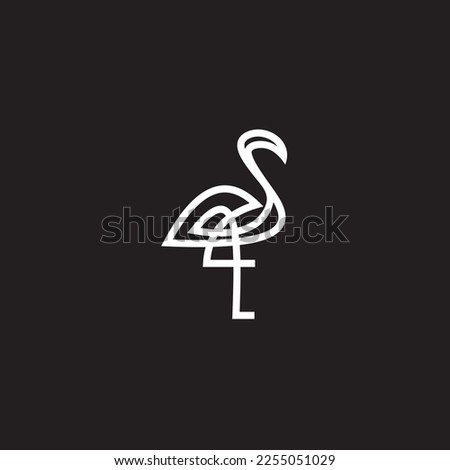 Flamingo animal  logo vector design , illustration tmplate. 