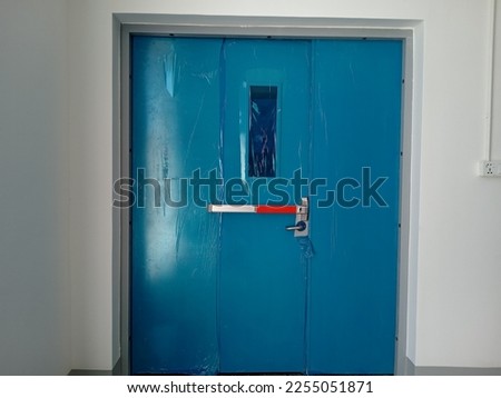 The fire door is installed for the exit doors on all floors of the building.