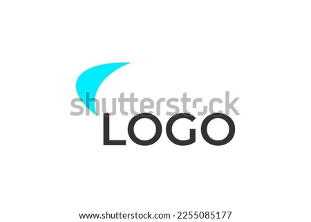 Vector flat logo with logomark for company or any brand. Modern minimal, luxury, stylish looking logo