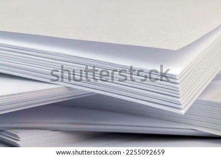 White blank paper for writing and printing texts, white pulp paper is used for various purposes