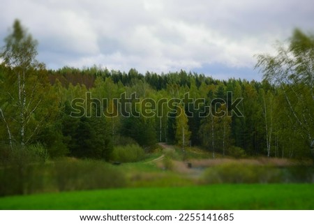 Bad weather landscape of countryside. Stock Photo