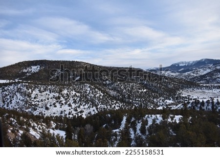Snowy Mountains of Colorado in Winter