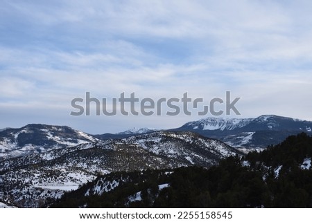 Snowy Mountains of Colorado in Winter