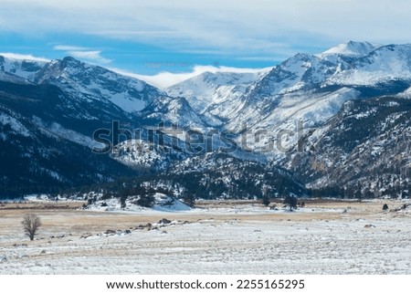 Moraine Park in winter - Rocky Mountain National Park, Colorado, USA Royalty-Free Stock Photo #2255165295