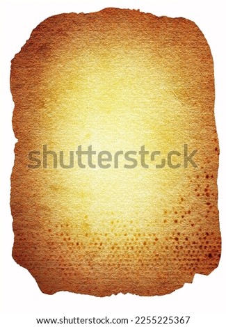 Texture of the Old and Vintage Paper Isolated on the White Background