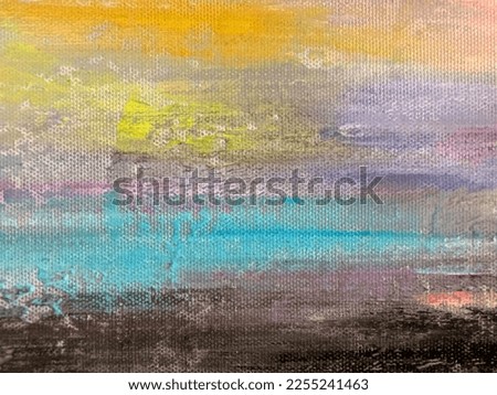 Abstract blurred multicolor background. Fragment of a drawing on canvas.