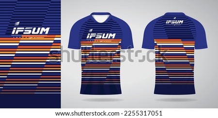 blue orange jersey sport design template