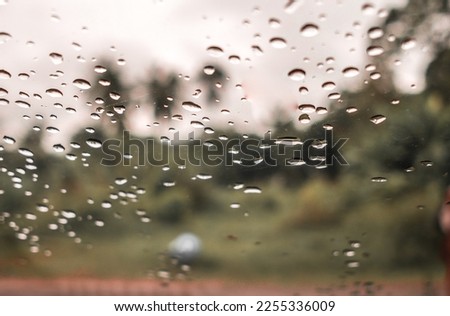 picture of water drop on car window