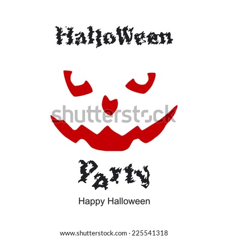 Halloween party red black logotype