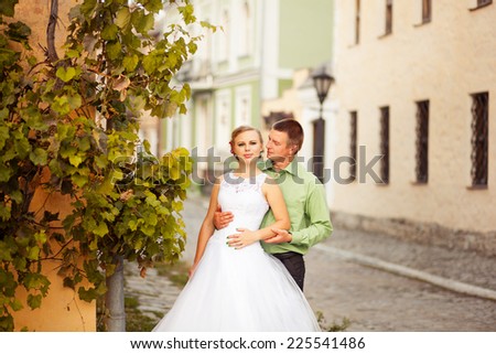 Young Happy wedding couple