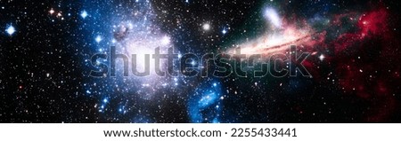 Space background with nebula and stars and galaxy.Elements furnished by NASA .