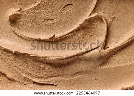 homemade chocolate  ice cream texture Royalty-Free Stock Photo #2255464097