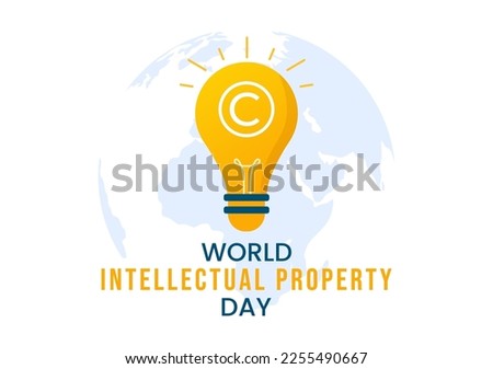 World Intellectual Property Day Illustration with Creativity and Light Bulb Idea for Web Banner or Landing Page in Flat Cartoon Hand Drawn Templates Royalty-Free Stock Photo #2255490667