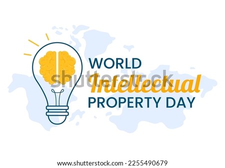 World Intellectual Property Day Illustration with Creativity and Light Bulb Idea for Web Banner or Landing Page in Flat Cartoon Hand Drawn Templates Royalty-Free Stock Photo #2255490679
