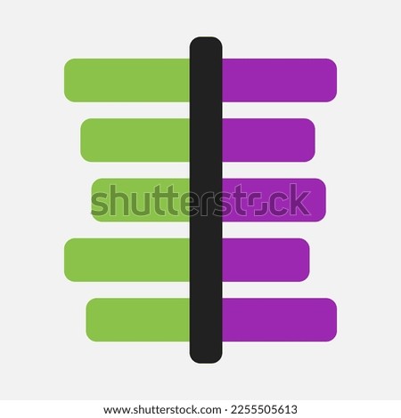 Gantt chart icon in flat style, use for website mobile app presentation