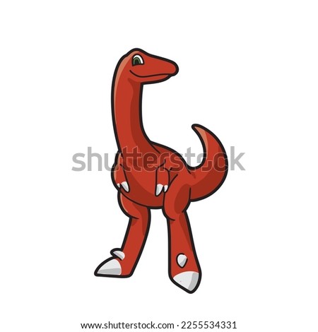cartoon Raptor dinosaur vector art