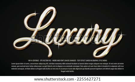 Luxury editable text effect template use for logo and business brand Royalty-Free Stock Photo #2255627271