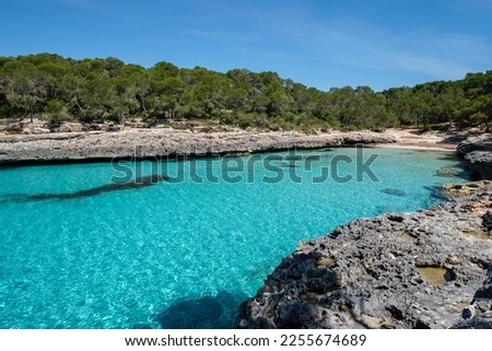 Calo des Borgit, Santanyi, Parc Natural de Mondragó, Mallorca, Balearic Islands, Spain Royalty-Free Stock Photo #2255674689