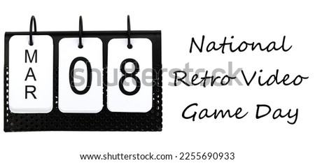 National Retro Video Game Day - March 8 - USA Holiday
