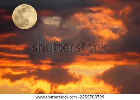 super full moon , beautiful nature photo