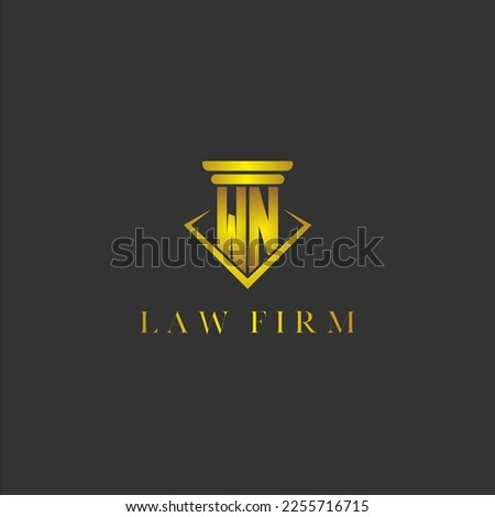 WN initial monogram logo for lawfirm with creative polygon design