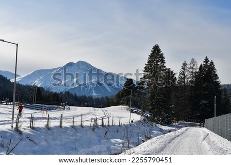 Beautiful landscape with mountains near Seefeld in Tirol