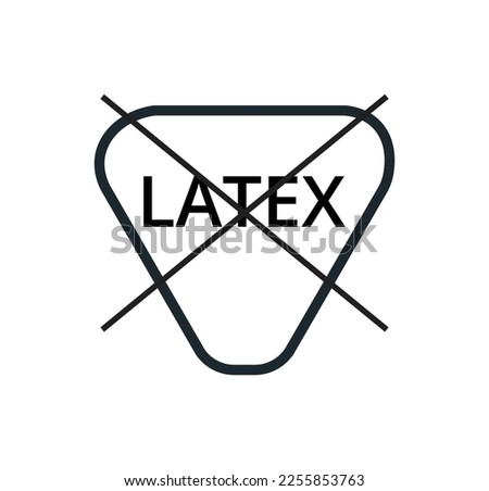 Isolated monochromatic latex free symbol. Concept of packaging.