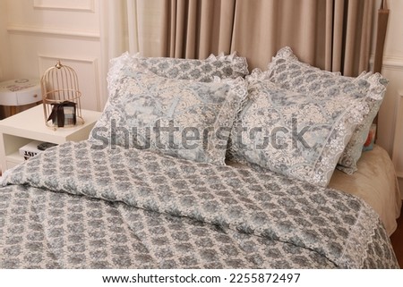 Plaid bedding set blue set for bed  new look