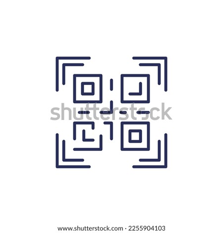 QR code scan line icon