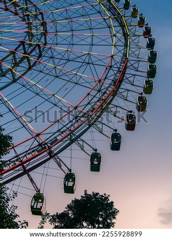 Large observation wheel (Ferris wheel) on an island in Vietnam Royalty-Free Stock Photo #2255928899