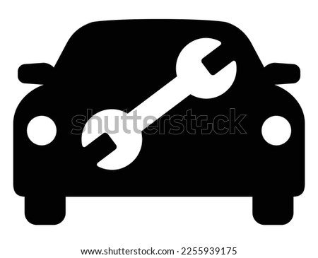 Car repair service flat vector icon for apps and websites