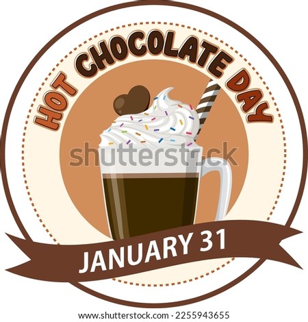 Hot Chocolate Day Banner Design illustration