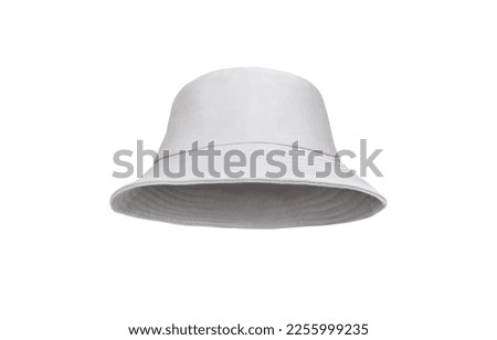White bucket hat isolated on white background Royalty-Free Stock Photo #2255999235