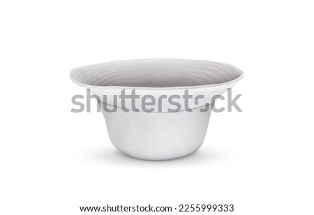 Opened bucket hat isolated on white background